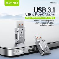 BAVIN OTG 59 60 120W 10Gbps Tipe c ke USB 3.1 Adapter Converter pembaca kartu ke Micro Android V8 Tpc Adapter Otg