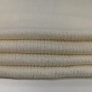 Polyester örme streç tek Jersey şerit örme gümrüklü örgü kumaş şerit nervürlü Jersey Rayon ribana örgü kumaş örgü kumaş konfeksiyon için