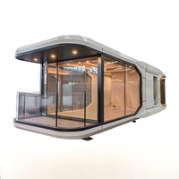 Capsule spatiale de luxe sur roues, maison mobile préfabriquée modulaire, espace commercial en capsule spatiale