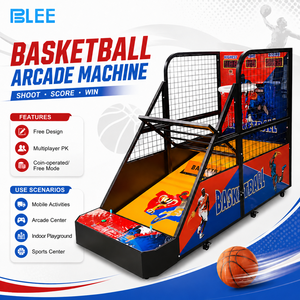 Machine de jeu d'arcade de basket-ball personnalisable BLEE, machine de tir au basket-ball pour enfants, idéale pour les activités mobiles et les centres d'arcade - Product Image 1