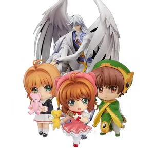 En stock, figurines d'action Anime Card Captor Sakura, modèles en PVC, figurines pour décorations de gâteaux, baguette magique, jouets pour enfants, cadeau - Product Image 1