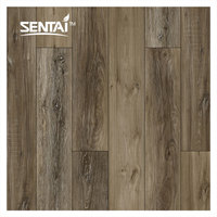 Suelo laminado de madera en espiga de alta calidad Sentai SPC V-Groove pintura cocina y suelo de sala de estar con revestimiento UV