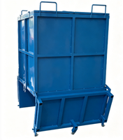 Conteneur en acier robuste pour déchets industriels, pliable, verrouillable, compatible avec les chariots élévateurs, avec couvercle, directement de l'usine