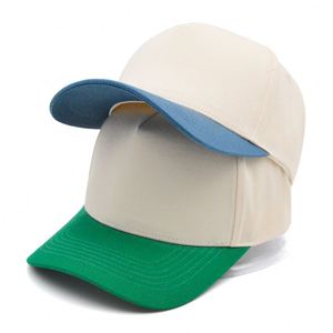 หมวกเบสบอลผ้าฝ้ายแบบไม่มีโครงสร้างสองสี - Product Image 1