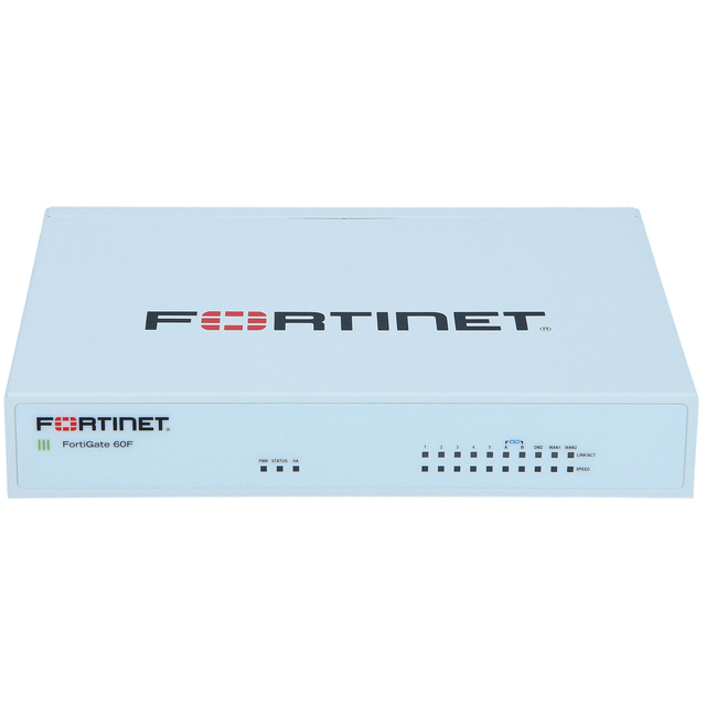 FortiGate FG 60F Security Gateway VPN Support Wired Wireless 900Mbps Throughput 1Gbps IPS 1 Year Warranty Security Gateway