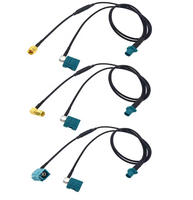 Câble Z mâle vers Z femelle/SMA/SMA 90 de 0,5 m °   Câble répartiteur en Y à angle droit RG174, rallonge pour GPS de voiture, câble de connexion radio