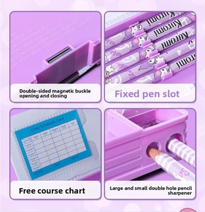 All'ingrosso <span class=keywords><strong>cancelleria</strong></span> Kawaii astucci scuola per ragazze di <span class=keywords><strong>cancelleria</strong></span> per bambini multifunzione matita scatola con temperamatite - Product Image 6