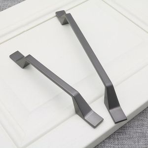 Furniture Hardware Accessories <strong>Black</strong> Aluminum Handle American Cabinet <strong>Door</strong> Handle Drawer Wardrobe <strong>Door</strong> Handle - Product Image 4
