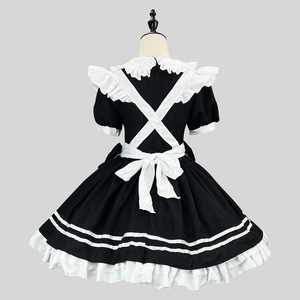 Maid Outfit Black White Lolita Style Dress With Apron And Headband Women Fancy Costume - Product Image 4