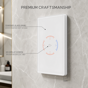 <span class=keywords><strong>Prise</strong></span> intelligente Wi-Fi AG Skin-Feel 2.5D en verre 3500W avec contrôle tactile / <span class=keywords><strong>Chauffe</strong></span>-<span class=keywords><strong>eau</strong></span> intelligent à double coupure Smart Life avec minuterie locale et statistiques de consommation d'énergie - Product Image 2