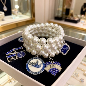 अनुकूलन योग्य zeta व्यक्तिगत ग्रीस शैली की सोररिटी ने ब्रेसलेट ज़ेटा फी बीटा एनमैल गैंडेट । - Product Image 1