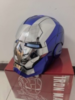 Casque de super-héros bleu, masque de cosplay, portable pour adultes et enfants, cadeau