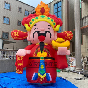 Dieu de la fortune/de la richesse gonflable géant de 4 m de haut pour la décoration des fêtes - Product Image 1