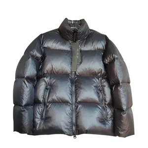 Jaket musim dingin berlapis kualitas tinggi kustom jaket puffer untuk pria hangat tahan air ukuran plus tebal jaket panjang pria