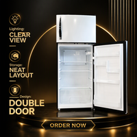Réfrigérateur congélateur double porte 218L de haute qualité avec plaque métallique durable pour cuisine