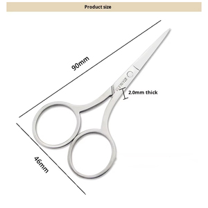Thép không gỉ đôi mí mắt kéo công cụ làm đẹp cho cắt tỉa lông mày & thêu thẳng loại lưỡi-cho kéo làm móng tay - Product Image 5