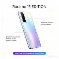 Téléphone mobile Realme 15 EDITION 5G 12 Go + 512 Go Écran 120 Hz Appareil photo 50 MP avec OIS Charge rapide 67 W