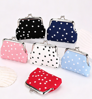 Dompet Mini Polkadot Terbaru Zero Portable Wallet 3 Inci Souvenir Logam Hadiah Dompet Lipstik Tempat Koin Multifungsi Tas Uang Receh Kecil