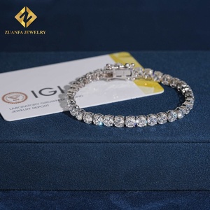 ZUANFA JEWELRY - Brazalete de Tenis de Lujo con Diamantes Cultivados en Laboratorio de 5 mm, Corte Brillante Redondo, Certificado IGI, Chapado en Oro Blanco, Unisex - Product Image 5