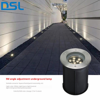 Projecteur LED extérieur étanche IP67 haute puissance à angle réglable pour aménagement paysager, encastrable au sol, intensité variable avec télécommande