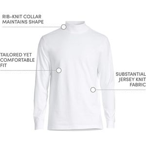Camisa de cuello alto simulado de mezcla de algodón Super T para hombre de FOXA, manga regular, grosor estándar - Product Image 3