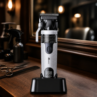 Tondeuse à barbe électrique Anbolife pour hommes, écran LED, batterie Li-ion 2500 mAh rechargeable, longueurs réglables, sans fil, pour barbier