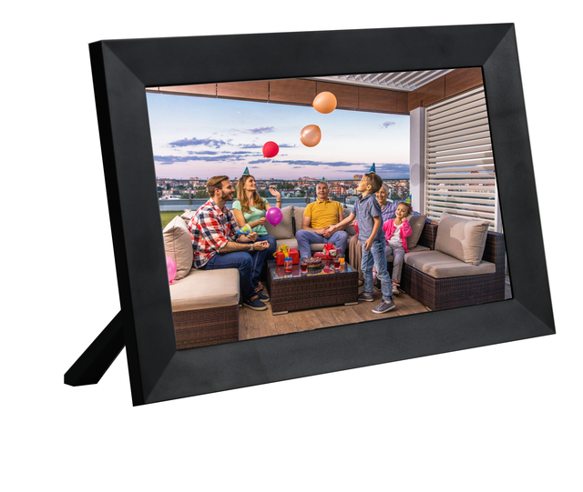 10-Inch IPS Screen Android WiFi Cloud Digital Picture Frame Touch Screen Display Video Playback Clock Function 32GB Memory Frame