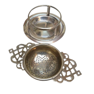 Infusor de té de acero inoxidable pulido dorado Infusor de taza de café Tendencia decorativa Espresso Restaurante Utensilios de cocina Suministros - Product Image 2