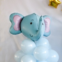 Globo inflable de aluminio con forma de cohete para niños, de 4D globo de helio, decoración de fiesta, 2023