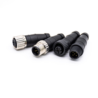 Connecteur M12 4 broches 5 broches 8 broches 2 3 4 5 8 broches mâle femelle vers un code IP67 étanche alimentation angle droit droit capteur prise circulaire