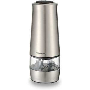 Moulin à poivre électrique Nordmende, 2 compartiments, broyeurs indépendants, lumière LED, acier inoxydable, moulin à épices de cuisine, 150W, à pression - Product Image 2