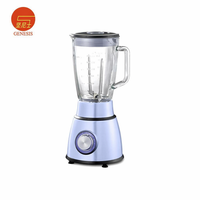 Mixeur de Table Électrique de Luxe 6 Lames 5 Vitesses avec Bol en Verre Silencieux pour Broyer la Glace et Préparer les Smoothies, Idéal pour Hôtels et Usage Domestique