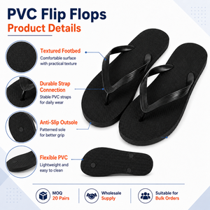 Infradito in PVC all'ingrosso, MOQ basso 20 paia, ciabatte estive casual da spiaggia, <span class=keywords><strong>sandali</strong></span> multicolore - Product Image 5