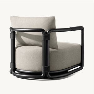Sassanid exterior nueva llegada bambú inspirado Patio jardín Muebles <span class=keywords><strong>Maro</strong></span> aluminio giratorio sillón - Product Image 2