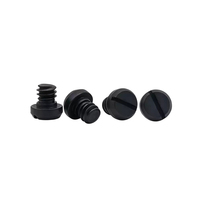 Vis à tête plate fendue miniature en acier inoxydable 304, vis à pas partiel M2 pour charnières de lunettes