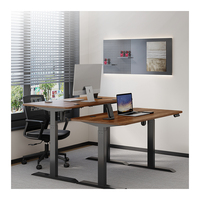 Bureau à domicile bureau d'ordinateur élévateur ergonomique à 2 niveaux bureau debout réglable électrique