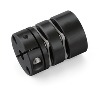 Capacité de couple élevé personnalisable 45 #   Accouplement de moteur à double disque en acier noirci pour machine CNC
