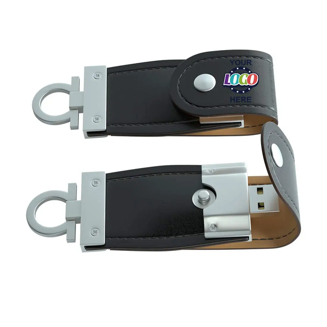 OEM Customized 8GB 2.0 USB Flash Memory Drive 16GB 32GB 64GB 3.0 with Logo Embossed Leather Case Automobile Promotional Gift