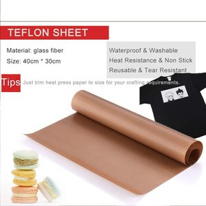 <span class=keywords><strong>Fogli</strong></span> Adesivi Antiaderenti in PTFE Resistenti al Calore a Doppia Faccia per Trasferimento a Caldo, Vinile per Magliette, HTV, Artigianato e Cottura - Product Image 3