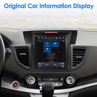 CARUPEZ 9.7 inci IPS Android Car Stereo GPS DSP Vertikal Gaya Tesla Unit Navigasi Head Unit CR-V 2012-2016 CarPlay Android Auto