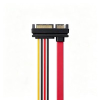 Kabel Ekstensi SATA 7+15 Male to Female untuk Data & Daya Hard Drive dengan Konduktor Tembaga Murni