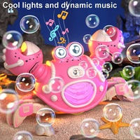 Jouet Crabe Mécanique Télécommandé Rampant avec Démo Automatique, Rotation, Danse, Pulvérisation de Brume, Générateur de Bulles RC et Lumières Colorées Musicales