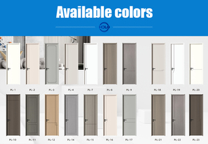 Gỗ Veneer PVC cửa không thấm nước melamine <span class=keywords><strong>MDF</strong></span> cửa hiện đại nội thất Laminate nhà cửa Thiết kế hiện đại nhà cửa tùy chỉnh kích cỡ - Product Image 2