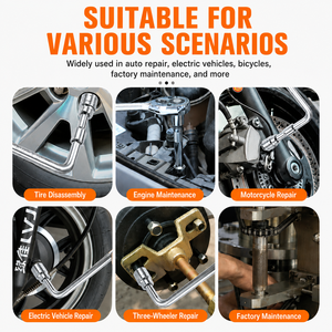 Jeu d'outils à douilles industrielles avec joint universel et barre en T coulissante pour garage - Product Image 6