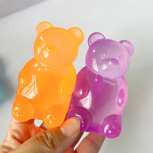 Peluche souple en maltose en forme d'ours, jouet anti-stress à récupération lente pour enfants, balle de décompression à presser en forme d'animal - Product Image 3