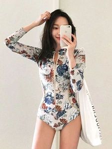 Traje <span class=keywords><strong>de</strong></span> <span class=keywords><strong>Baño</strong></span> <span class=keywords><strong>de</strong></span> Una Pieza para <span class=keywords><strong>Mujer</strong></span>, Diseño OEM ODM, Ajustado, Adelgazante, con Protección Solar, <span class=keywords><strong>Manga</strong></span> <span class=keywords><strong>Larga</strong></span>, Cierre <span class=keywords><strong>de</strong></span> Cremallera, Estampado Floral, Traje <span class=keywords><strong>de</strong></span> Buceo - Product Image 2