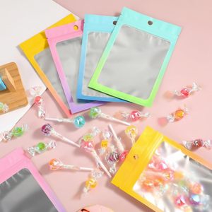 Ziplock Pouch Mylar Resealable <b>Packaging</b> <b>Bag</b> with Window Self Sealing Mylar Hologram <b>Bags</b> Laser Color Ziplock <b>Bags</b> - Product Image 5