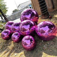 Ballons miroir gonflables argentés et roses, ballons géants gonflables pour événements de mariage, en PVC
