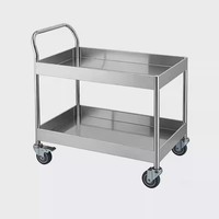 Chariot en acier inoxydable, design contemporain silencieux, pour hôpitaux, écoles, salles à manger, laboratoires, résistant à la corrosion, aux acides et aux bases