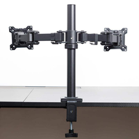 Nouveau support de bureau pour deux moniteurs, réglable en hauteur, bras de montage classique pour 2 moniteurs, écran de 32 pouces, noir